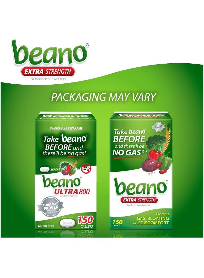 Beano Food Enzyme Dietary Supplement | Help Digest Gas-Causing Foods | 150 Tablets - Image 3
